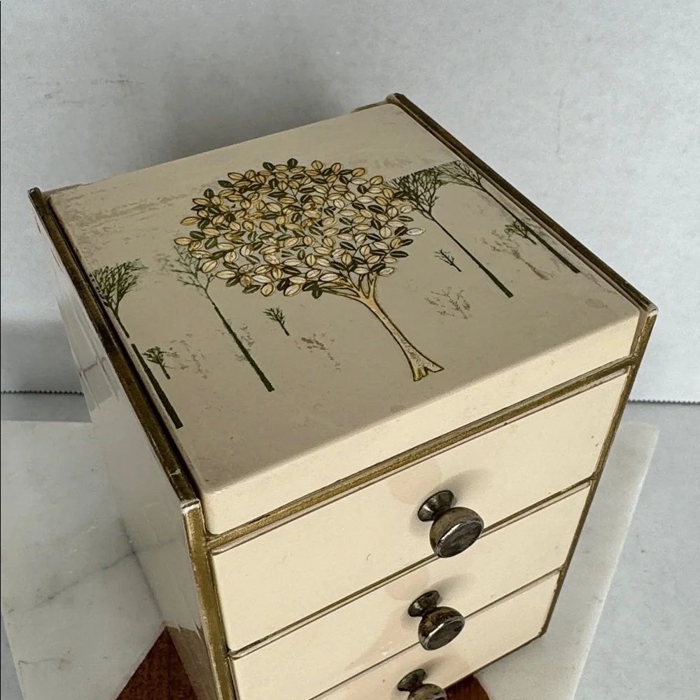 Vintage Otagari Japan Golden Mist Jewelry Box